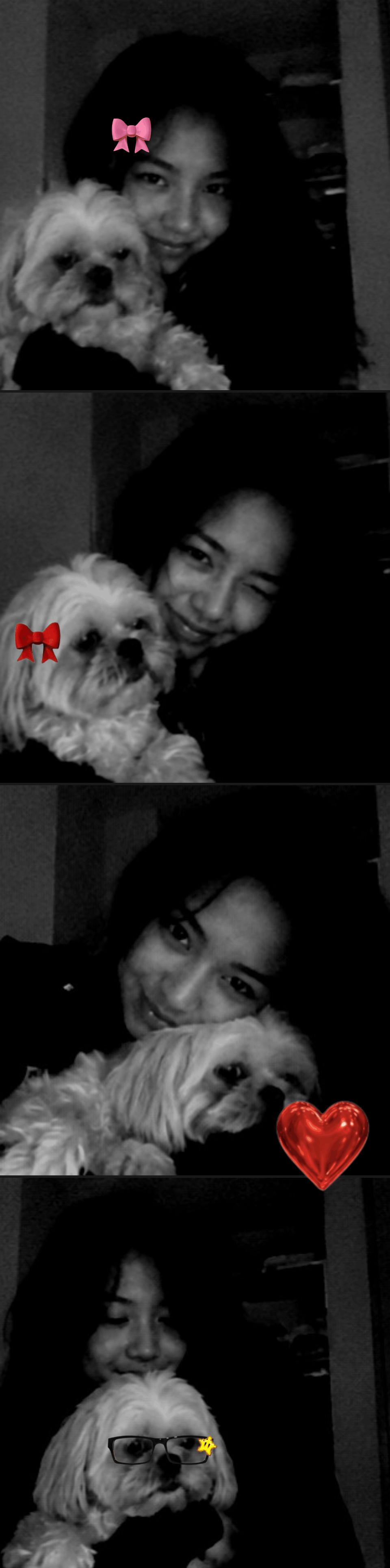Sample 4-cut photo strip from Polaroid Booth